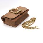 Inlaid Diamond Artificial Leather Handbags , Women Evening Clutch 19×12×5cm