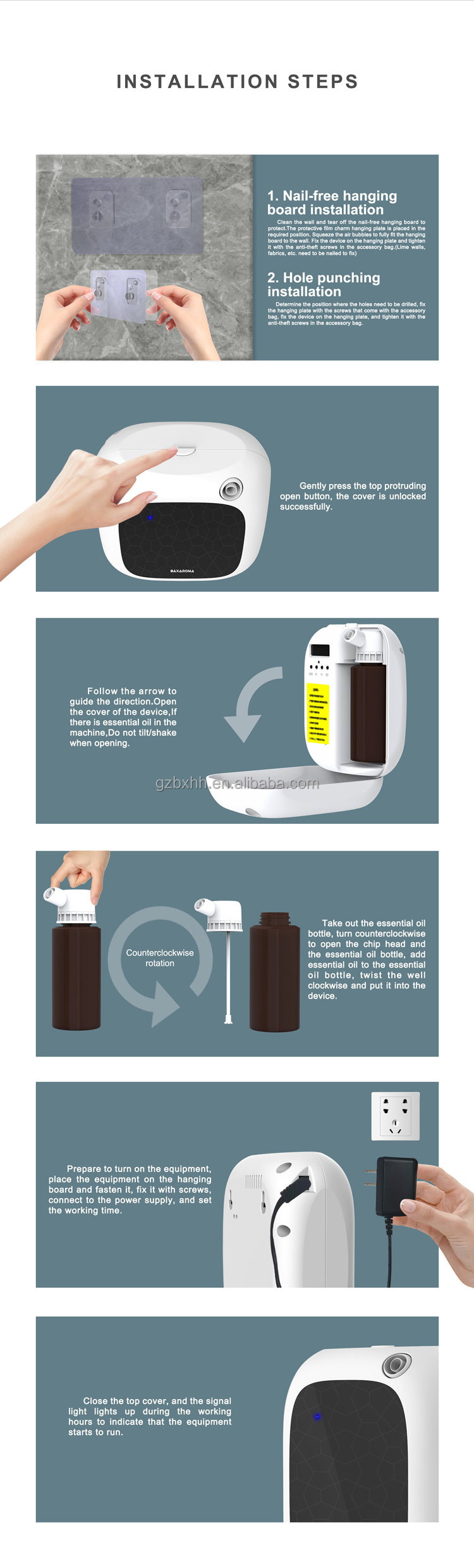 200ml Portable Fragrance Diffuser Electrostatic Aroma Air Diffuser Aromatherapy