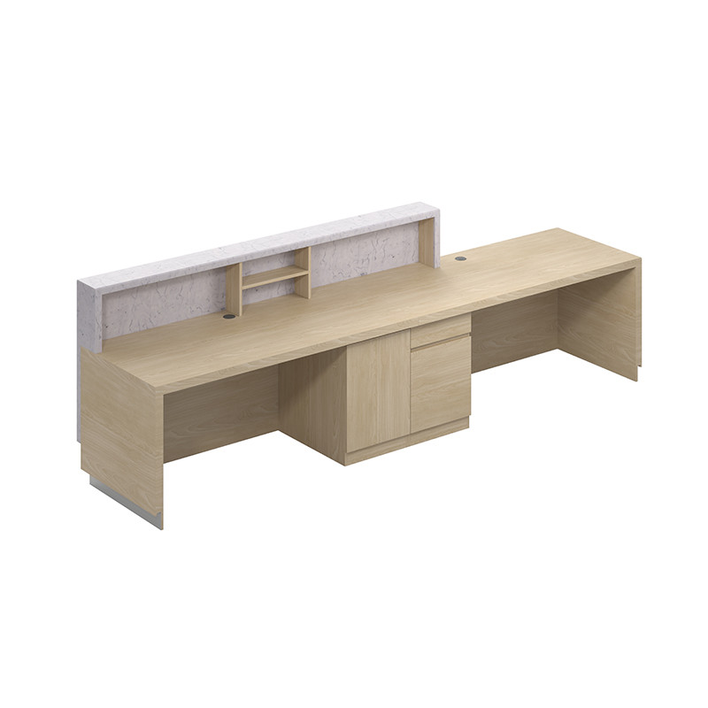 Customizable Logo And Light Strip Office Building Reception Desks