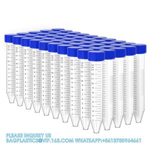 China Centrifuge Tubes 15mL, Conical Tubes Sterile 50 PCS, Polypropylene, Leak-Proof Screw Caps, Plastic Container wholesale