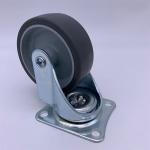 Small Anti-Skid Rubber Caster Wheels Swivel Plate 2.5 Inch