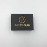 Black 2mm Cardboard Jewelry Gift Box PMS Luxury Ring Rigid Small Paper Cosmetic