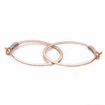 Hot Sale 18K Rose Gold Pave Diamonds Hoop Earring for women Gift (GDE015)