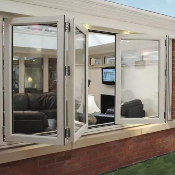 Temperature Control Aluminum Folding Window with Customizable Glass Thickness