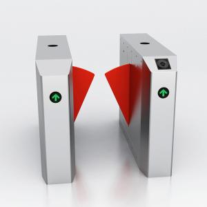 China Brush Motor Flap Metal Barrier Gates RS232 Communication Interface wholesale