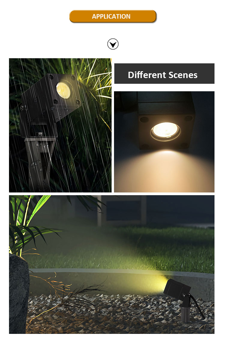 Square Tree LED Garden Spot Light Waterproof IP65 Aluminum Outdoor Lawn Lamp With CE Certification