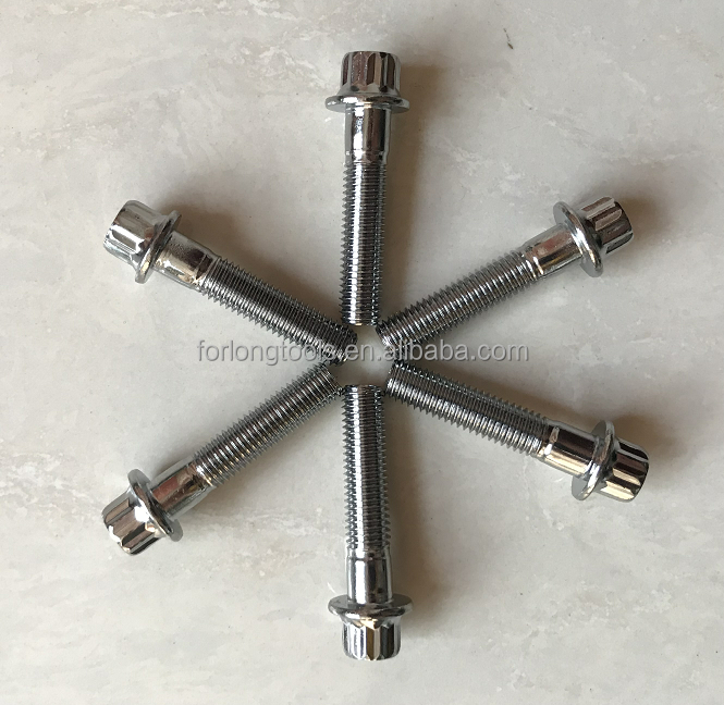 Sprint Car 12 PT BBS RS/RX Split Rim Bolts M7 x 32 Steel Bolts within Chrome-plated for ISO Standard