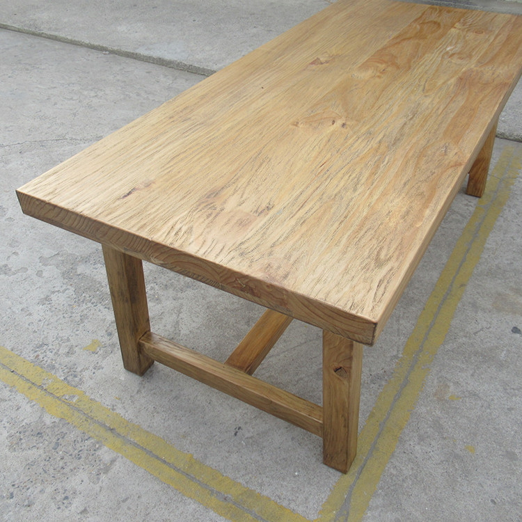 Oak Wood Leg Wood Top Dining Table For Home Restaurant Hotel