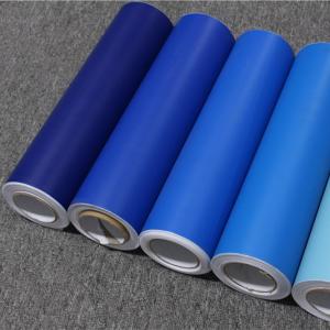 China Blue Waterproof Furniture Self Adhesive Vinyl Film Glossy Finish 3-5 Years Durability wholesale