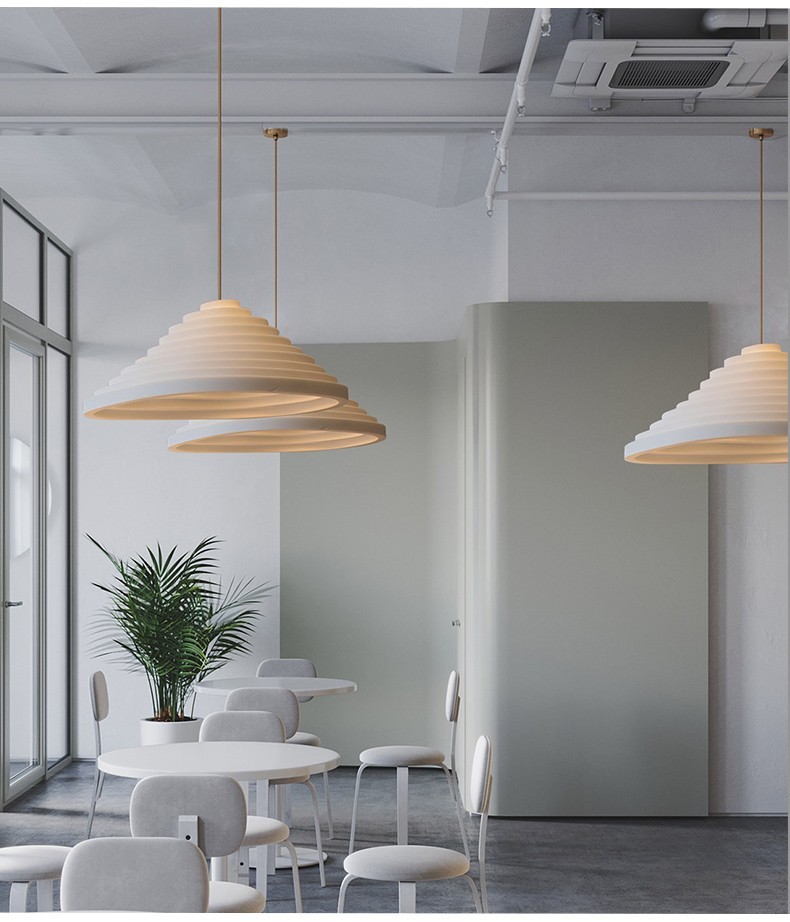 Postmodern Minimalist White chandeliers Resin Design Living Room wabi sabi chandelier(WH-MI-395)