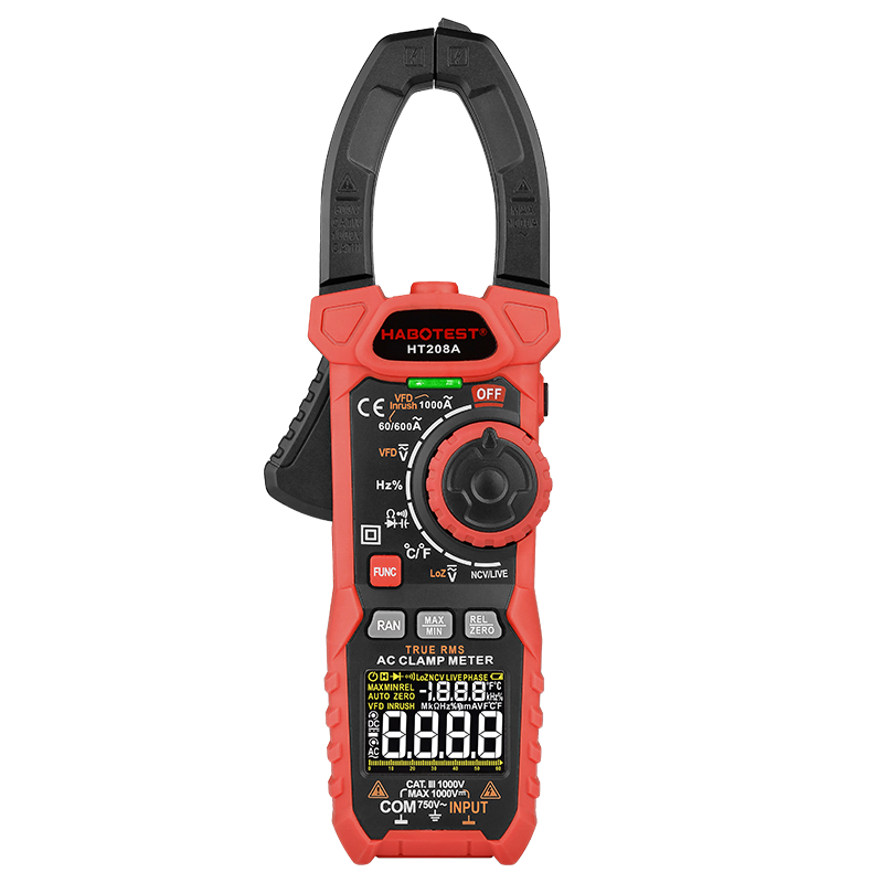 1000V Digital Multimeter Clamp Type 1000 Amp with Flashlight
