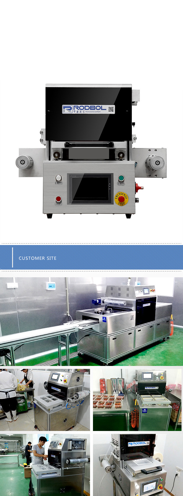 Grain Table Top Tray Sealer Industrial Vacuum Sealer Machine 304 Stainless Steel