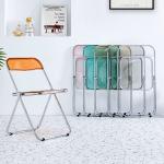 Metal Steel Frame Clear Acrylic Folding Chairs for Wedding Banquet Restaurant