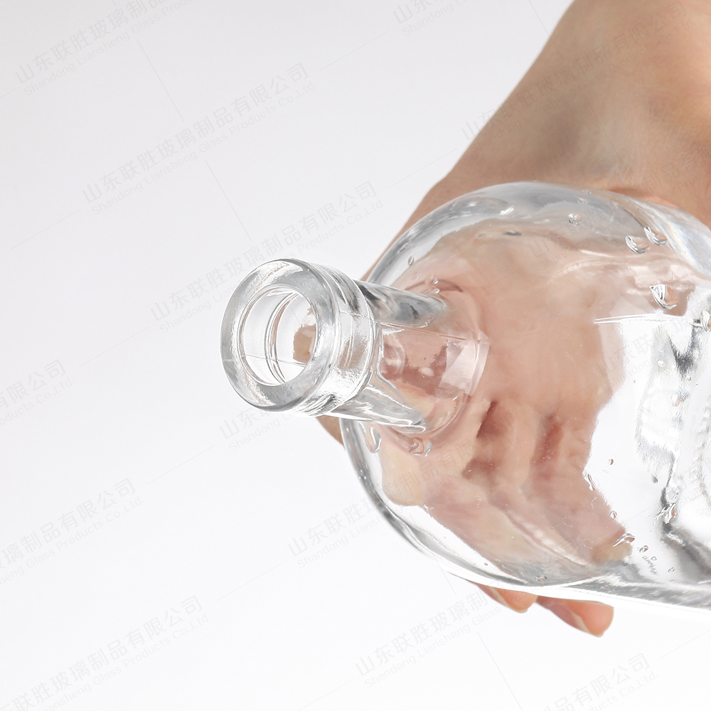 100ML 250ML 375ML 500ML Round Glass Bottle With Cork Healthy Lead Free Glass