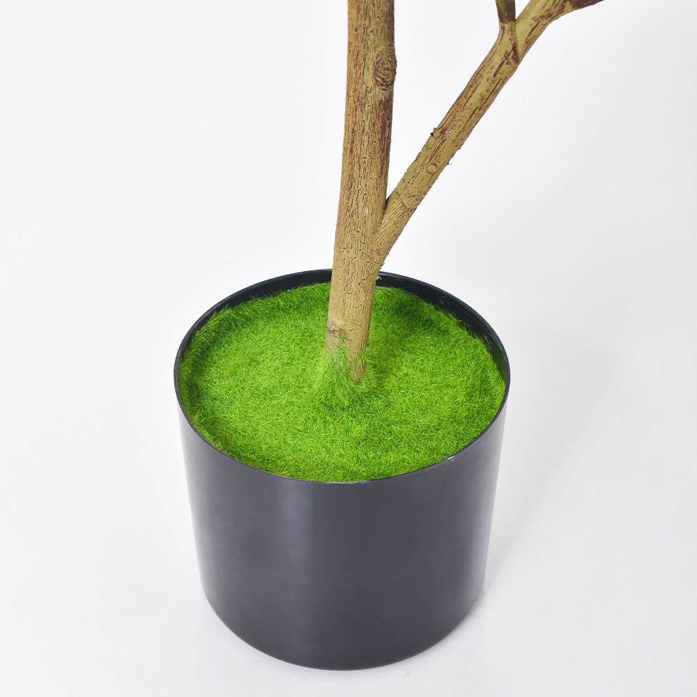 Artificial Potted Floor Plants Small Ficus Pandurata For Garden Decoration