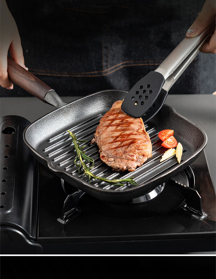 Hot Selling Omelette Fry Grill Pan Multipurpose Korean Die Cast Iron Bbq Frypan Non Stick Square Cookware Skillet Pan