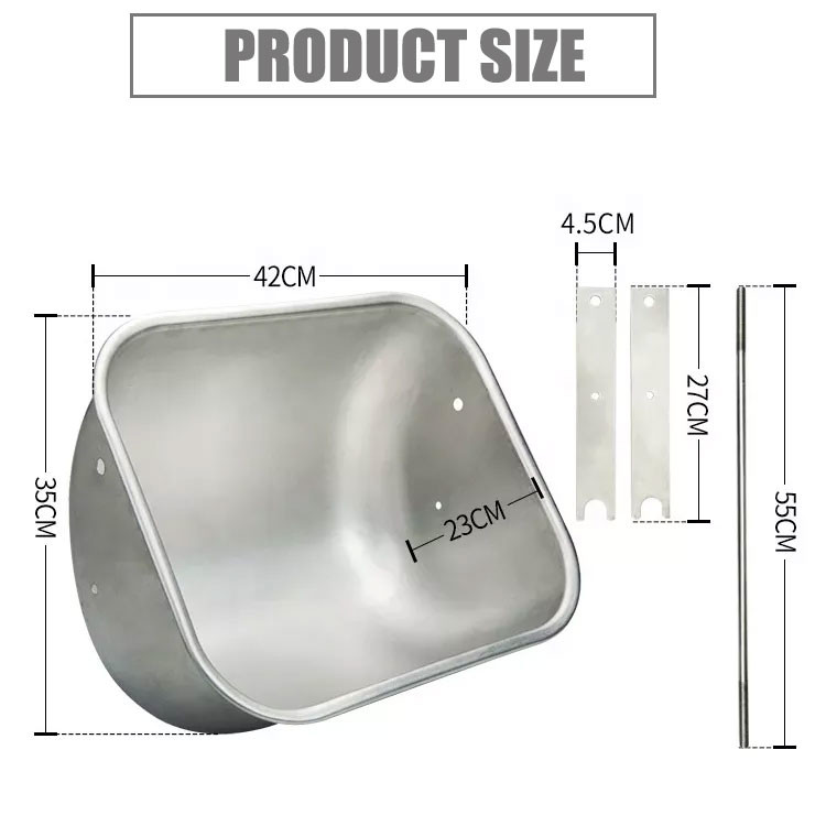 Pig Farrowing Pen Livestock Feeding Equipment Stainless Steel Weld Sow Feed Trough