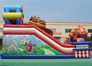China Popular Commercial Slip N Slide , Outdoor Inflatable Water Slide PVC 0.55mm Tarpaulin wholesale