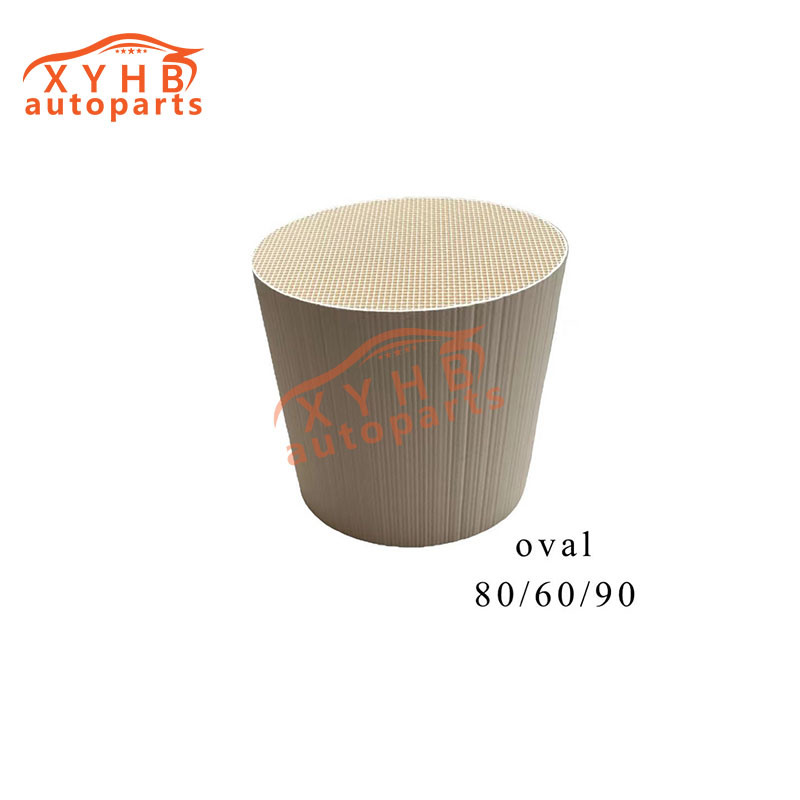 Ceramic Carrier Oval High-Quality Three-Way Catalytic Filter Element Euro 1-5 Model: 80*60*90