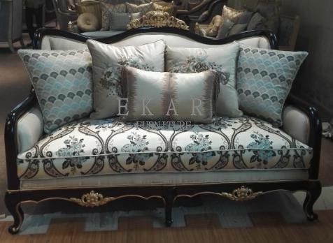 Curved Living Room Furniture Classic Fabric Sofa Set