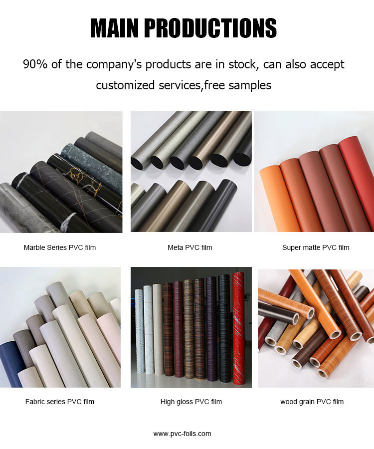 Wood Grain Interior Door PVC Film For Furniture And Cabinet Decoration