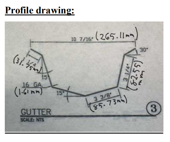 Small Gutter Bending Machine Cutter for Tile Forming