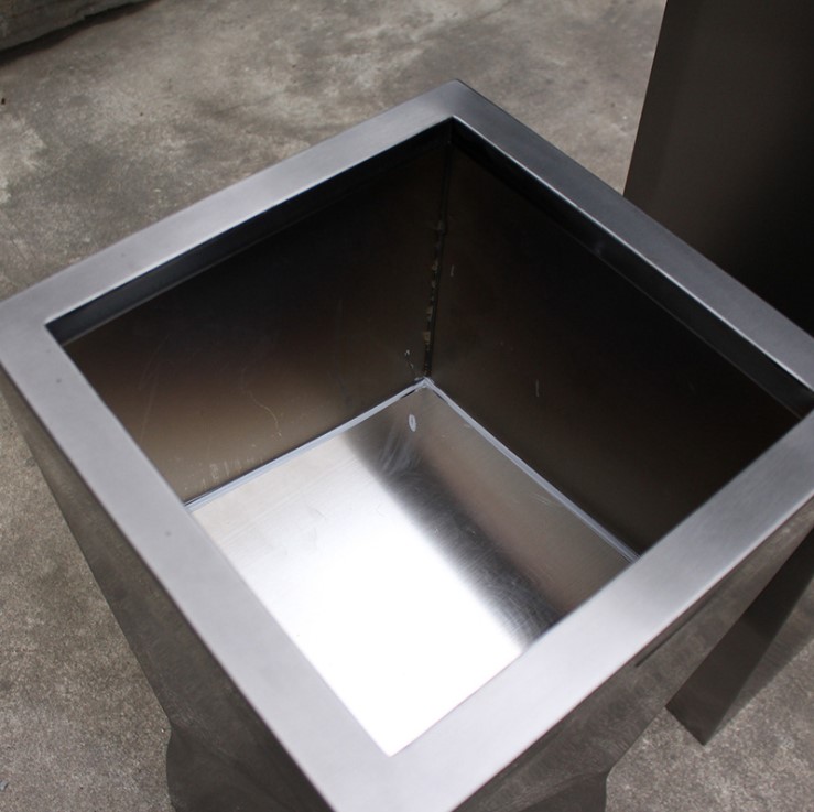 Large metal planter wholesale outdoor flower pot square shape