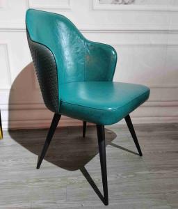 China Home Blue nordic design dining chairs Light Luxury Leather Backrest Chair wholesale