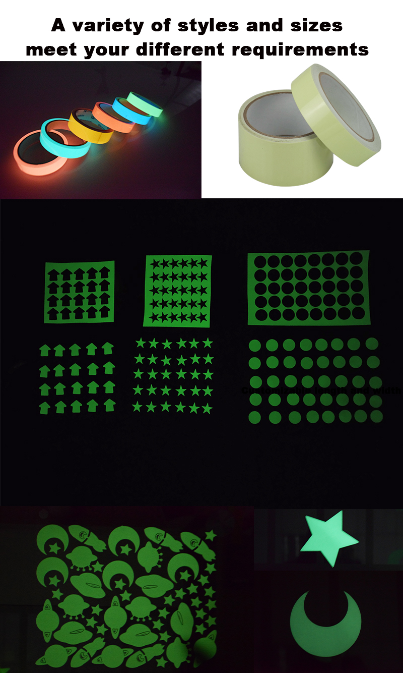Emergency Exit Glow In The Dark Fabric Tape Floor Grip Gaffer For Skateboards