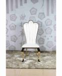 White PU wholesale banquet chairs wedding stainless steel gold chair