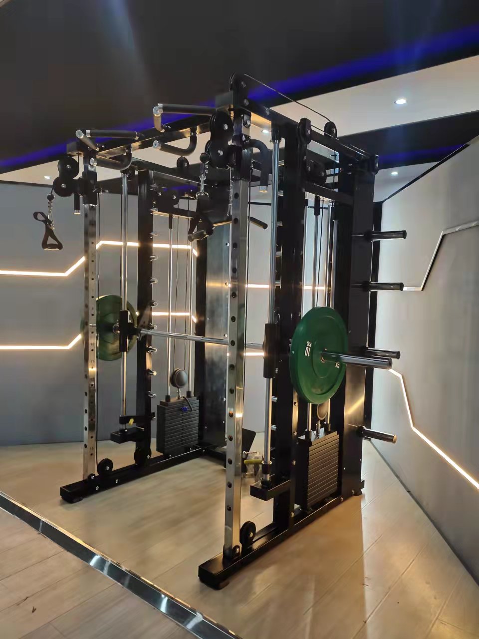 Chest Fly Rowing Squat Rack Multi Function Smith Machine Sport Fitness Equipment