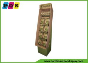 China Retail Corrugated Cardboard Peg Display Stand With Printing On Kraft Paperboard wholesale