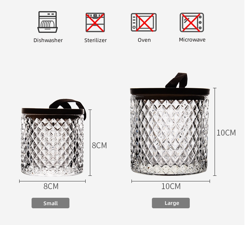 Modern Design Sustainable Kitchen Canister Set With Lid Crystal Storage Jars Set