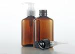 Brown 125ml Amber Square Pet Bottle With Cleanser Pump