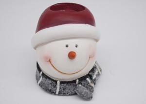 China Color Customized Polyresin Crafts Santa Claus Candle Holders For Christmas Decoration wholesale