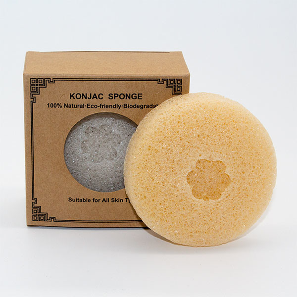 Freeze Drying Round Colorful Sakura Pink Konjac Sponge Removes Dead Skin