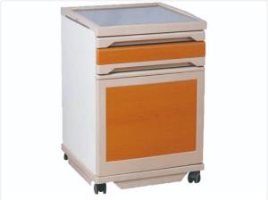 China Mobile Adjustable Hospital Style Bedside Tray Table Cabinet wholesale