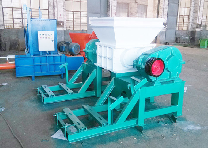 PC Auto Control Double Shaft Shredder Machine For Steel / Iron / Aluminum Profile