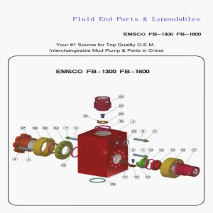 China EMSCO FB1300 Fluid End Parts Drilling Rig Mud Pump Parts wholesale