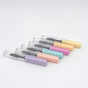 China Knob Type Mascara Tube Packaging AS Clear Eyelash Container With Brush wholesale