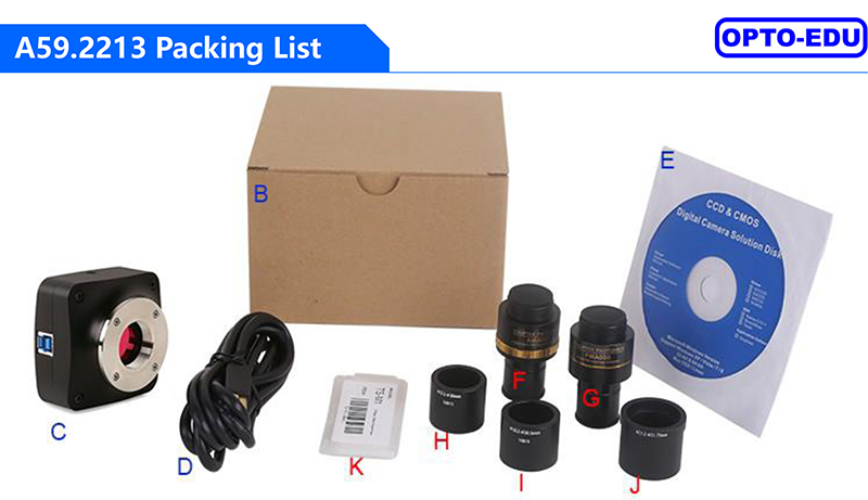A59.2213 Usb 3.0 Cmos Digital Camera High Fps Fluorescent Image 1.5m-45m
