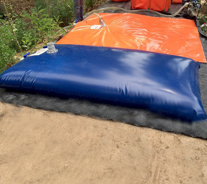 Water Storage Bladder Tanks Waterproof PVC Tarpaulin Anti - Static Treatment
