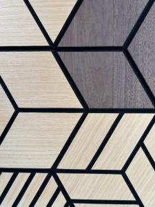 China PET Wood Veneer Lightweight Acoustic Panels Sound Absorbing Wall Panel Without MDF wholesale