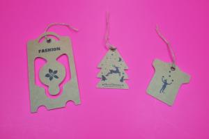 China kraft paper hang tag art paper tag customize shape size and any color wholesale
