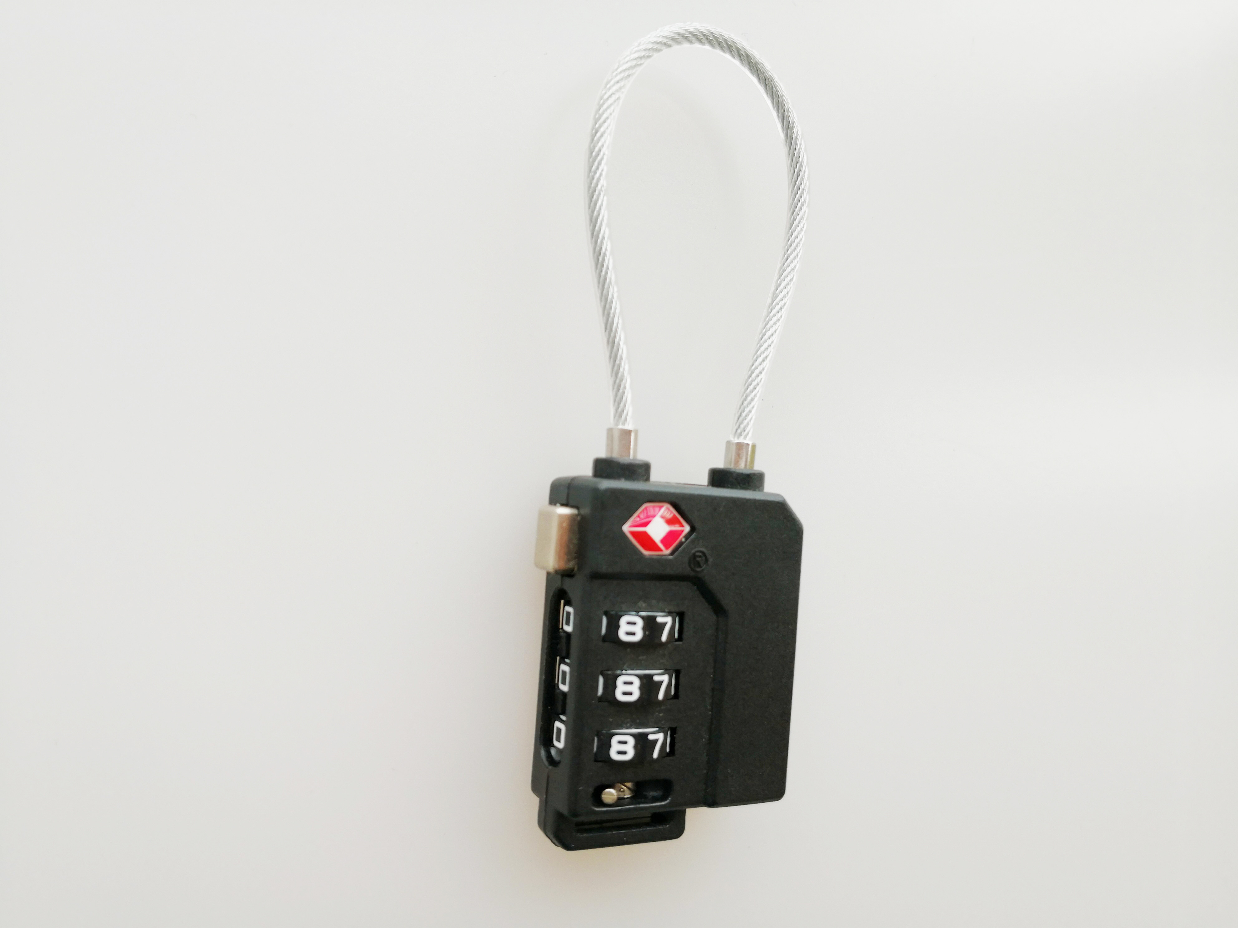 40CM Length TSA Cable Lock Color Customized Logo Printed BSCI Approved