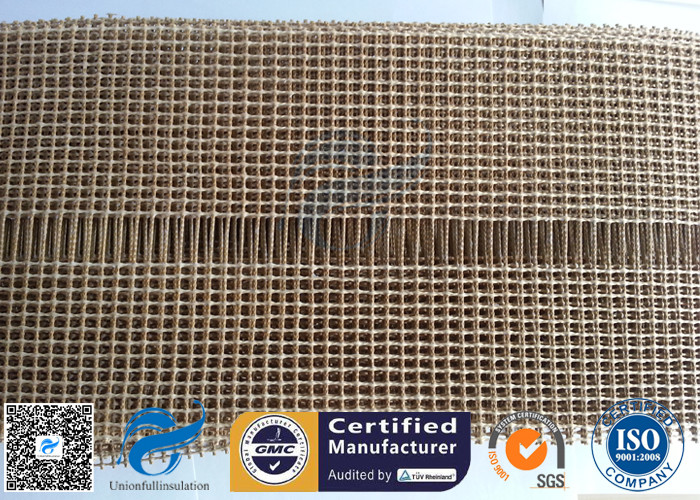 PTFE Coated Fiberglass Mesh Fabric High Temperature Conveyor Belt
