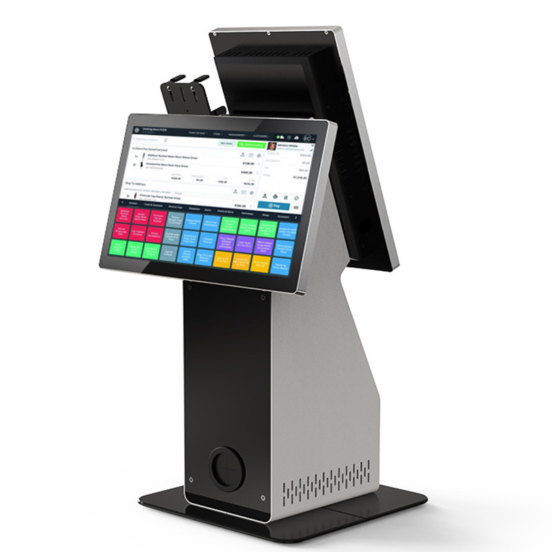 Customized Dual Screen Kiosk , Payment Terminal Kiosk 15.6 Inch For Restaurant