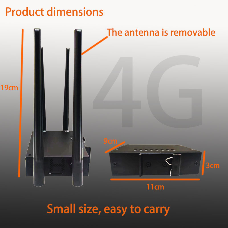 300Mbps 4g Lte Router Black Iron Shell 4g Wifi Router For Home