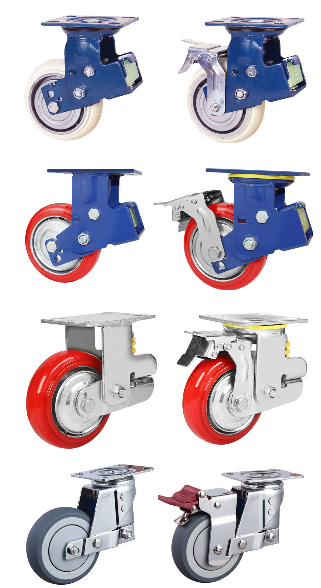 PU Wheel Iron Core Wheel Shock Absorption Heavy Duty Caster