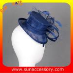 0914 fashion navy sinamay fascinators caps for ladies ,Fancy Sinamay fascinator